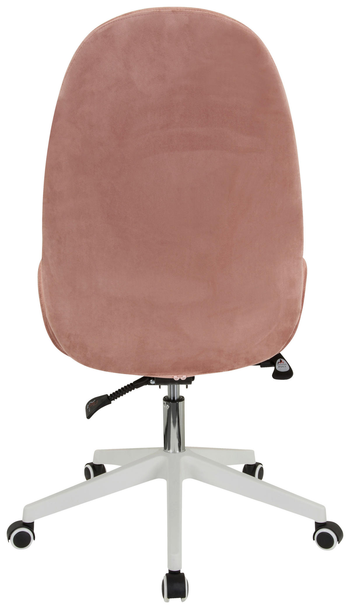 OTOČNÁ ŽIDLE, samet, růžová - bílá/růžová, Basics, textil/plast (56/104/58cm) - MID.YOU
