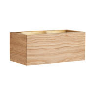LED-WANDLEUCHTE Shine-Wood 23/23/10 cm   - Schwarz, Natur, Holz/Metall (23/23/10cm) - Fischer & Honsel