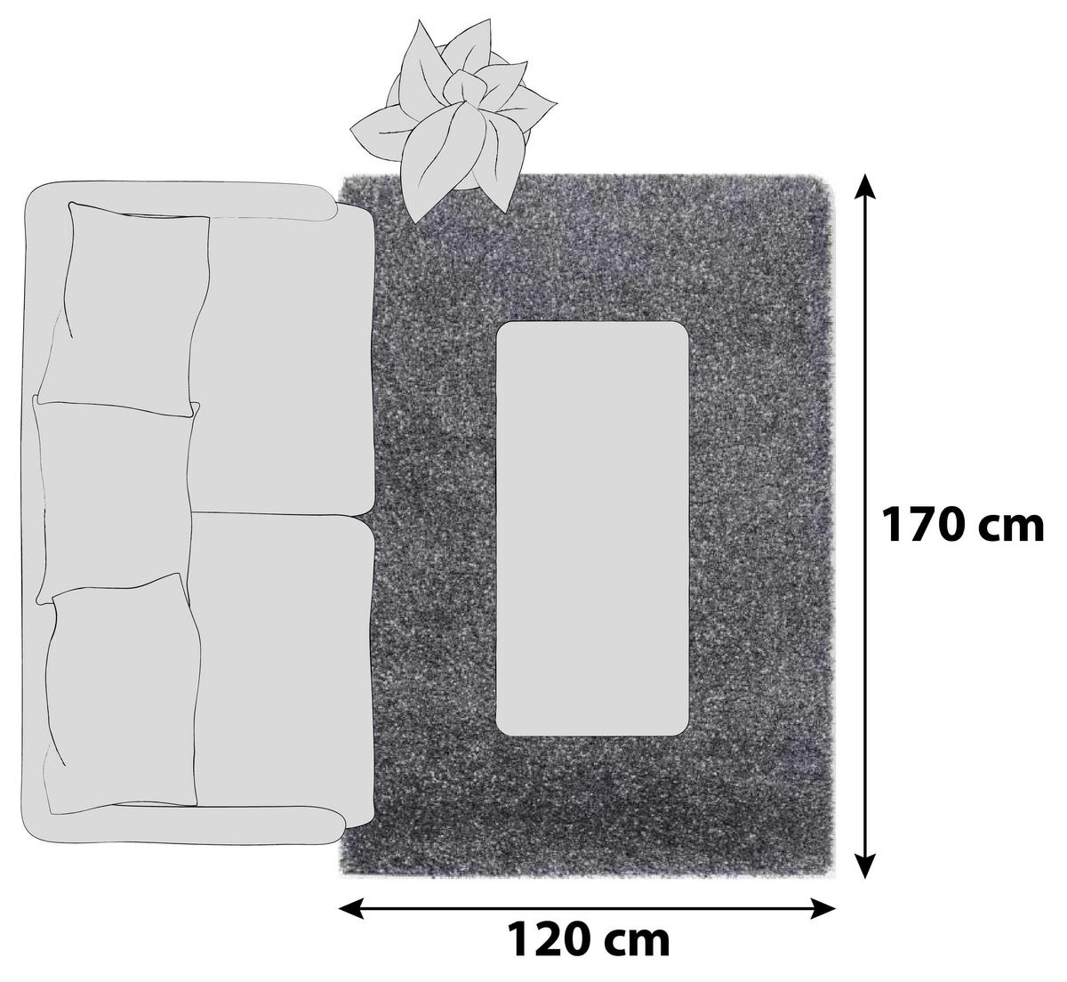 HOCHFLORTEPPICH 120/170 cm Fashion Shaggy Blau, Grau  - Blau/Grau, Basics, Textil (120/170cm) - Novel
