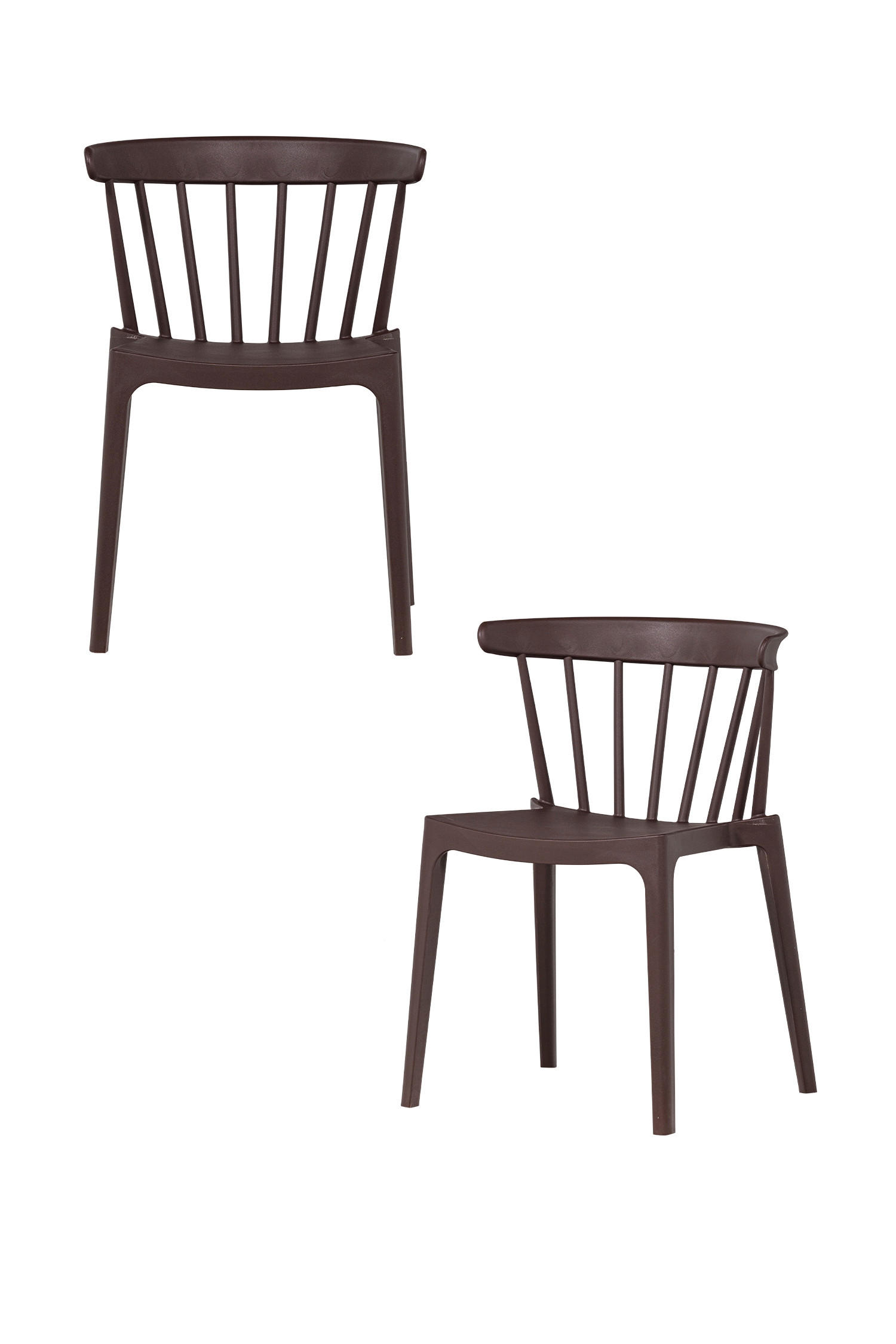 GARTENSTUHL-SET Kunststoff Braun, Violett  - Violett/Braun, MODERN, Kunststoff (52/75/53cm) - Livetastic
