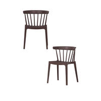 GARTENSTUHL-SET Kunststoff Braun, Violett  - Violett/Braun, MODERN, Kunststoff (52/75/53cm) - Livetastic