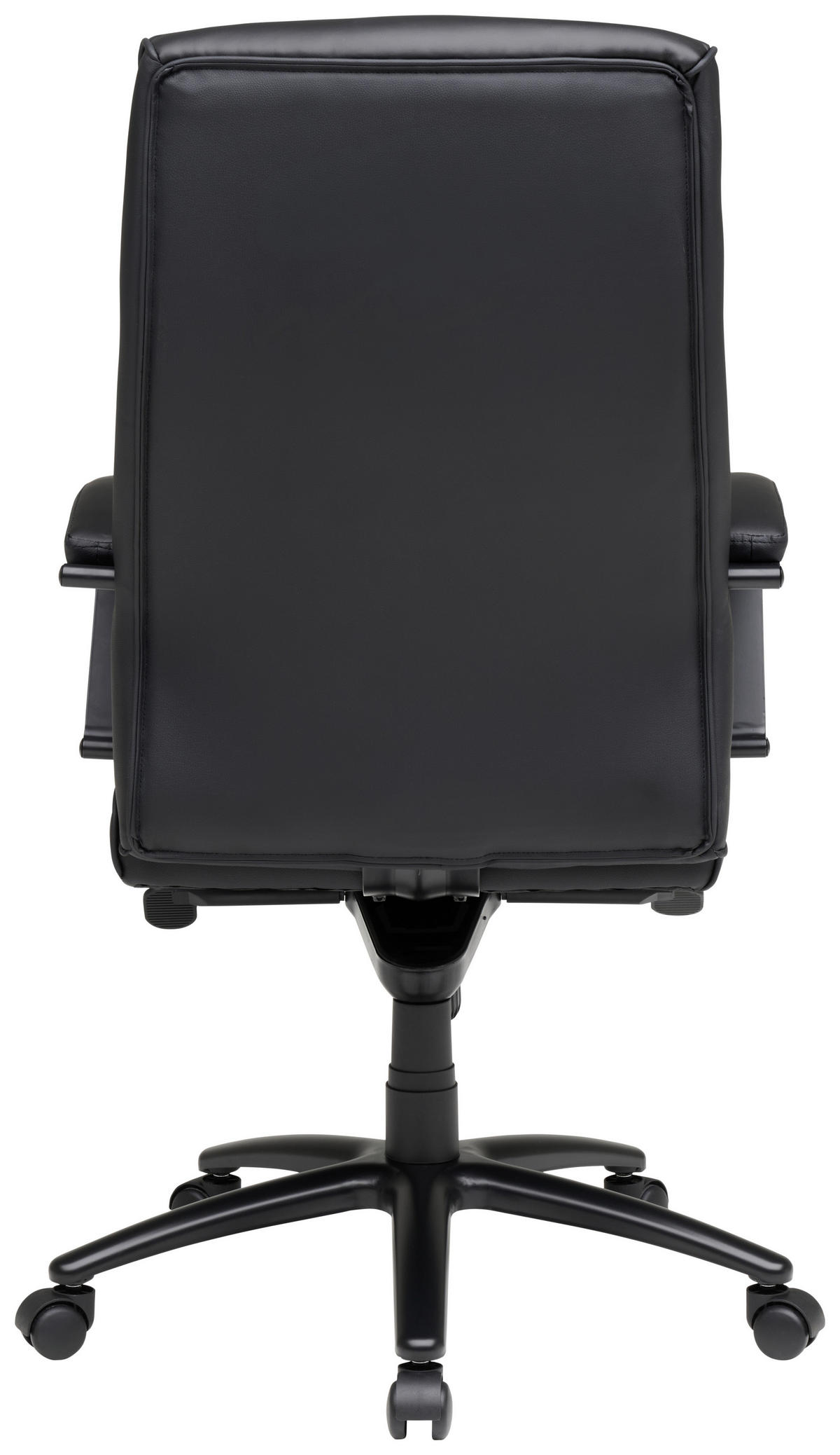 CHEFSESSEL  in Lederlook Schwarz, Chromfarben  - Chromfarben/Schwarz, MODERN, Kunststoff/Textil (64/115/121/69cm) - MID.YOU