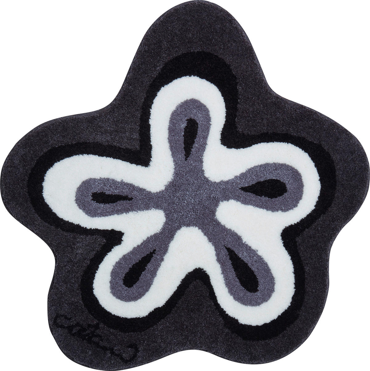 BADTEPPICH Colani 1 Anthrazit 80 cm  - Anthrazit, Basics, Kunststoff/Textil (80cm) - Grund