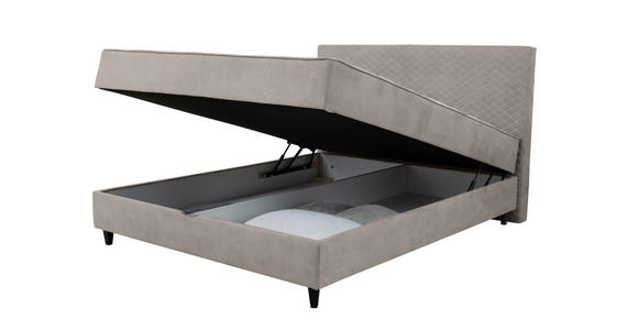 BOXBETT 120/200 cm  in Taupe  - Taupe/Schwarz, KONVENTIONELL, Kunststoff/Textil (120/200cm) - Carryhome