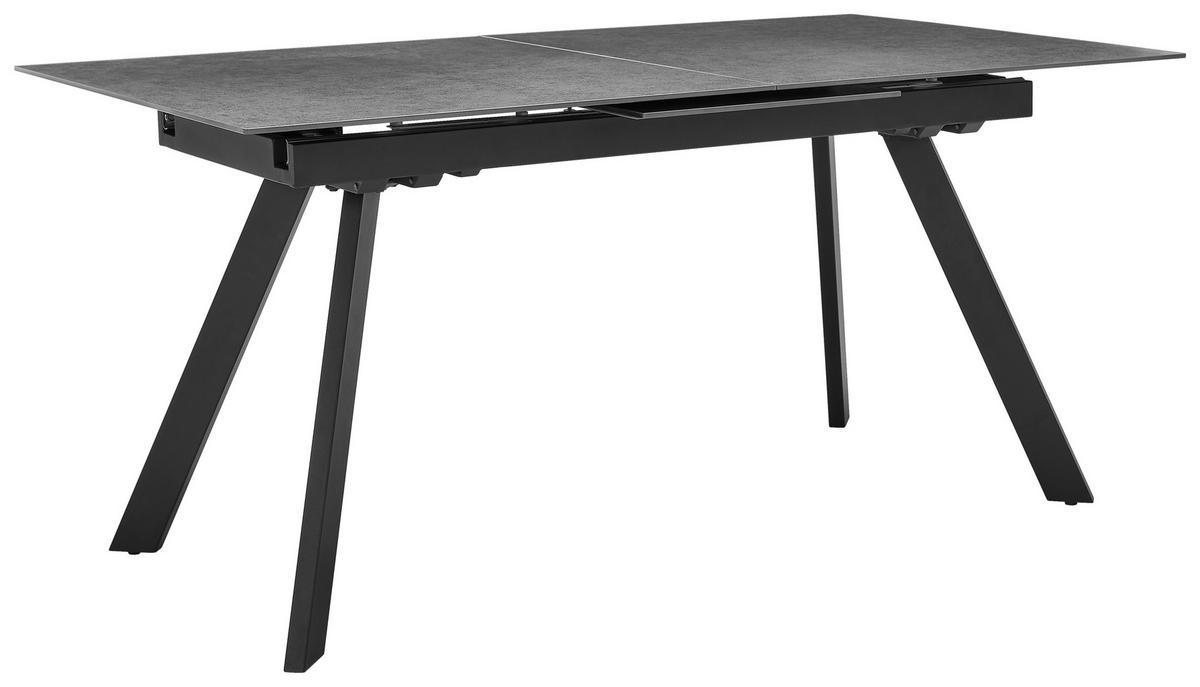TRPEZARIJSKI STO  antracit, crna   - crna/antracit, Dizajnerski, metal/keramika (160-200/90/76cm) - Novel