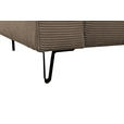 BIGSOFA  in Cord Beige  - Beige/Schwarz, KONVENTIONELL, Textil/Metall (246/100/116cm) - Carryhome