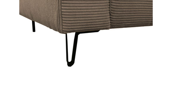 BIGSOFA  in Cord Beige  - Beige/Schwarz, KONVENTIONELL, Textil/Metall (246/100/116cm) - Carryhome