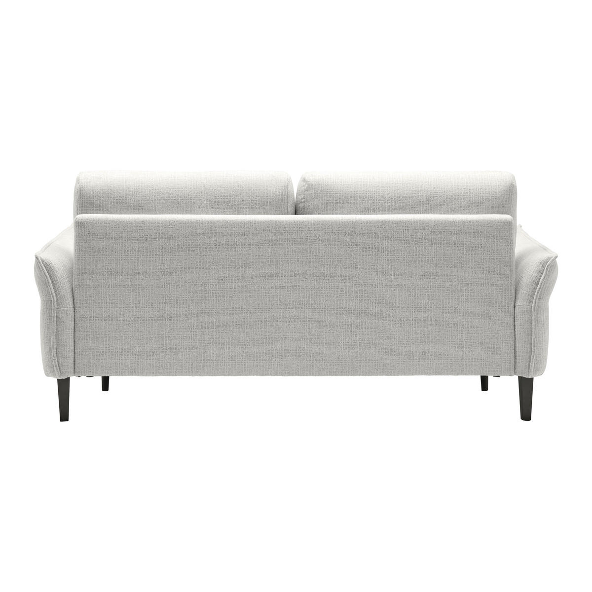 3-SITZER-SOFA Webstoff Hellgrau  - Hellgrau/Creme, Modern, Holz/Textil (183/85/92cm) - MID.YOU
