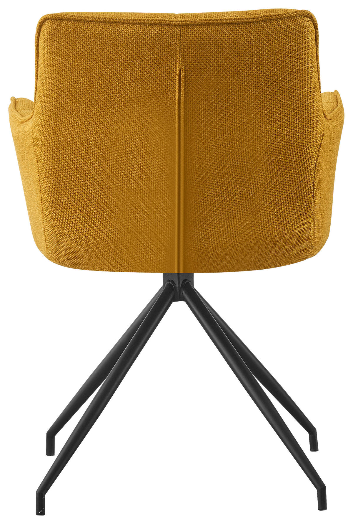 ŽIDLE S PODRUČKAMI, železo, tkaná látka, černá, curry žlutá - černá/curry žlutá, Design, kov/textil (58/84/62,5cm) - Novel