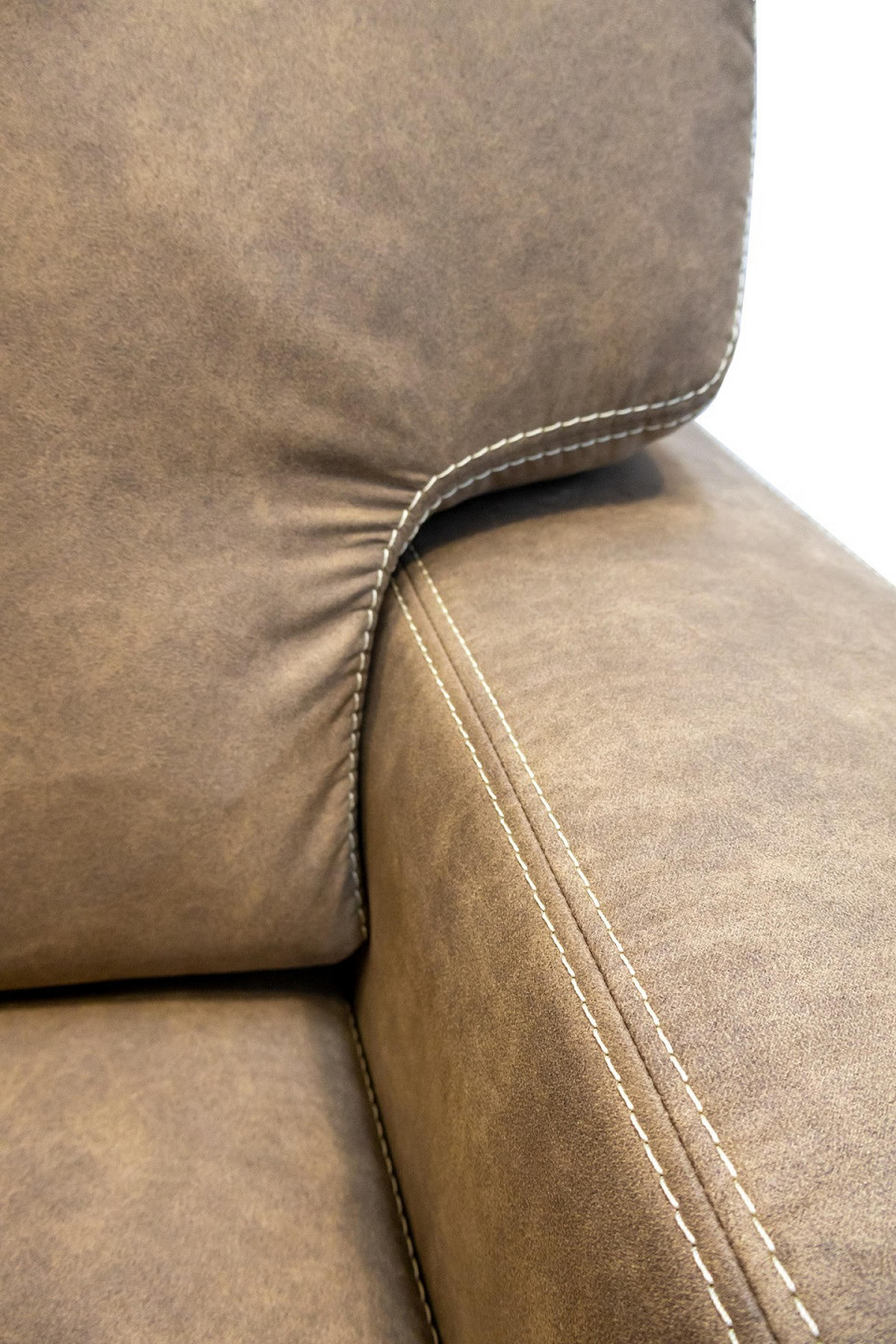 SAROKKANAPÉ textil taupe  - bézs/taupe, Basics, textil/fa (277/91/175cm) - Andante