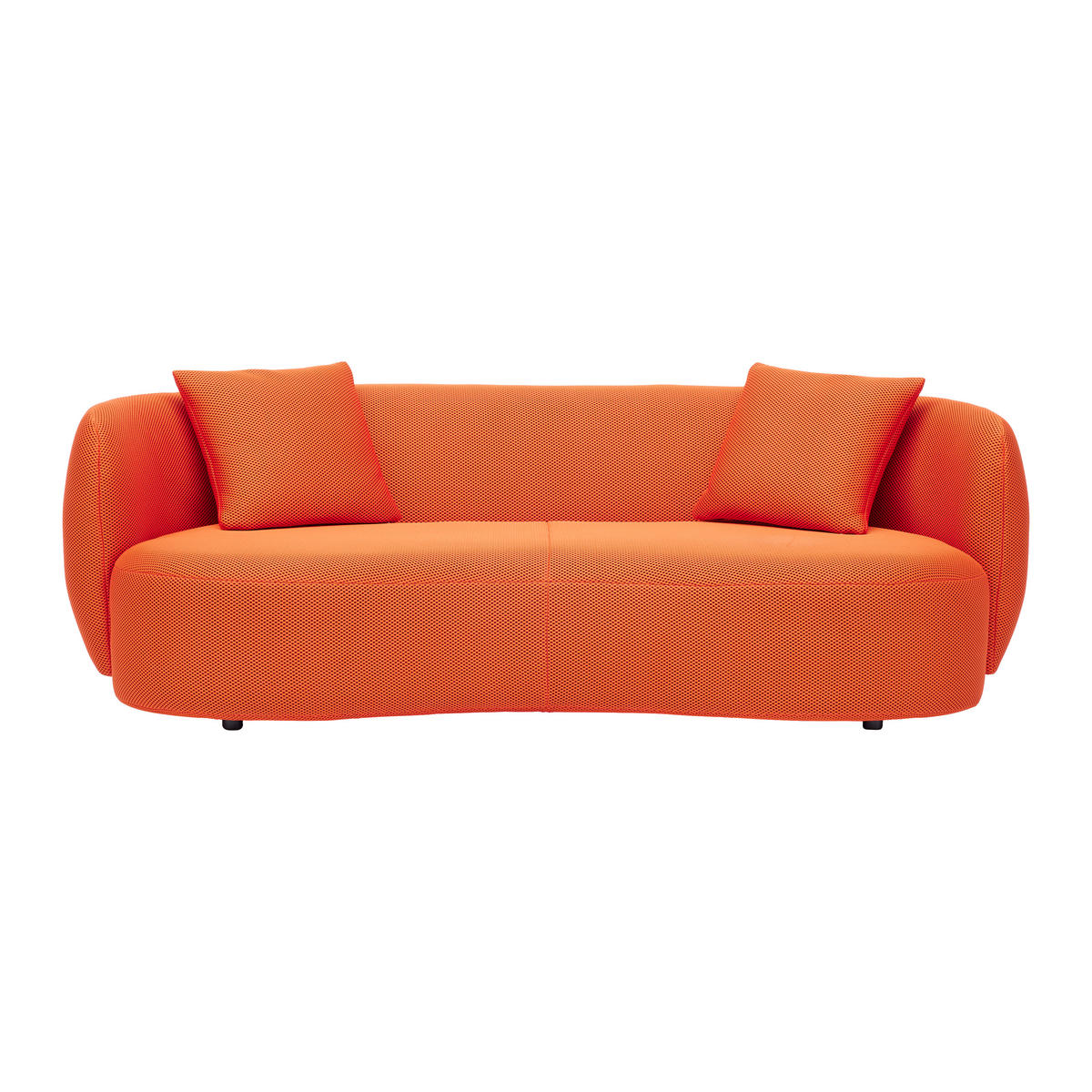 BIG SOFFA i orange  - orange/svart, Modern, textil/plast (235/72/110cm) - MID.YOU