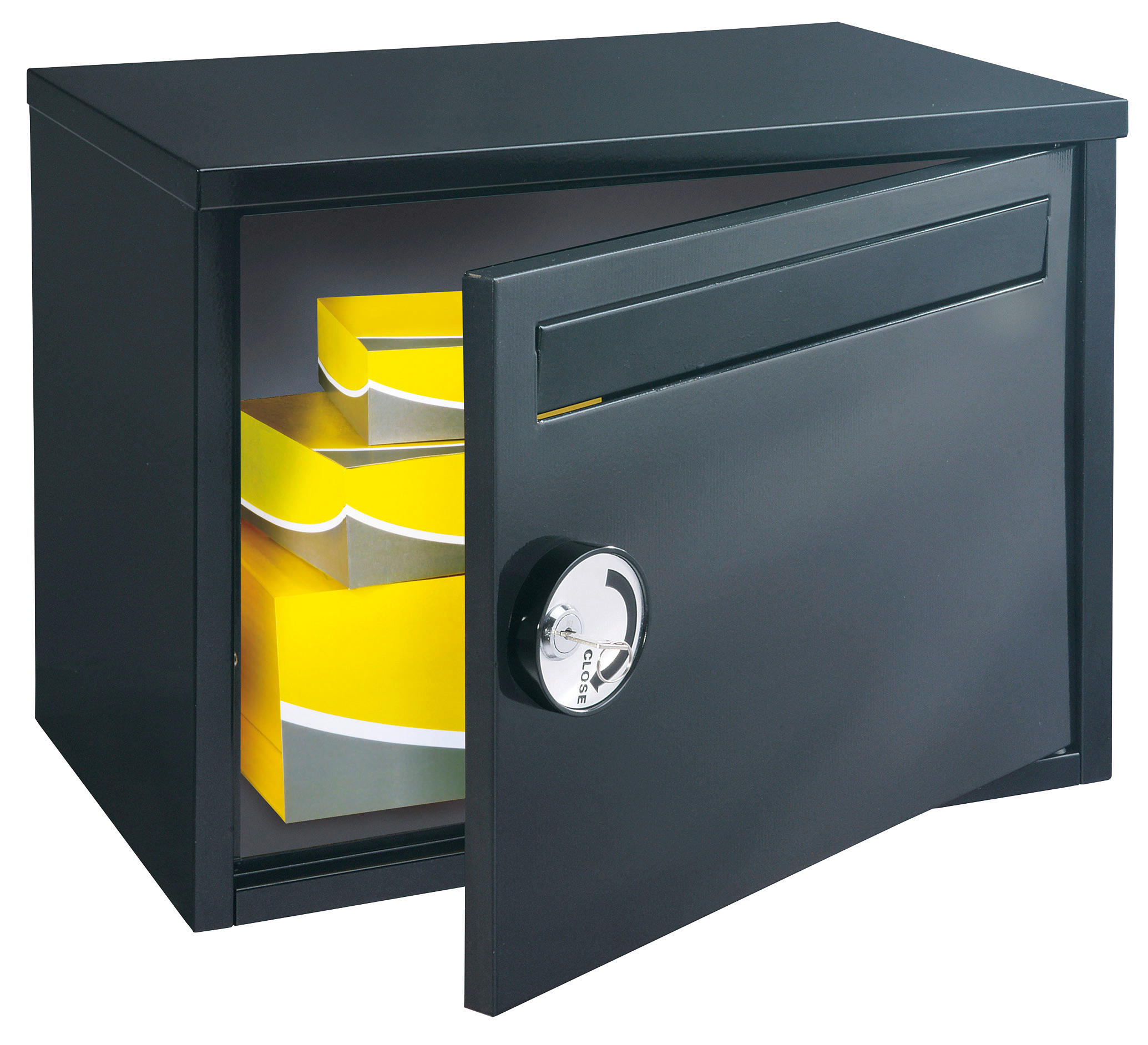 BRIEFKASTEN T05766  - Schwarz, KONVENTIONELL, Metall