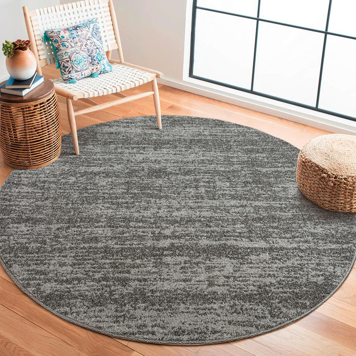 WEBTEPPICH 150 cm Oslo Grau  - Grau, Basics, Kunststoff/Textil (150cm)
