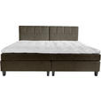 BOXSPRINGBETT 240/200 cm  in Dunkelbraun  - Wengefarben/Dunkelbraun, Trend, Holz/Textil (240/200cm) - Esposa