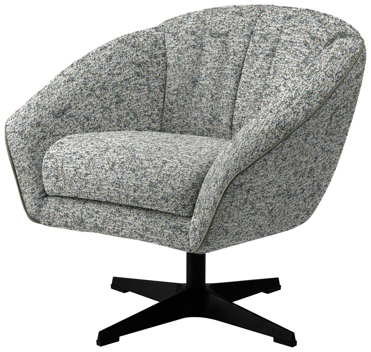 FÅTÖLJ i textil ljusgrön  - ljusgrön/svart, Design, metall/textil (80/78/80cm) - MID.YOU