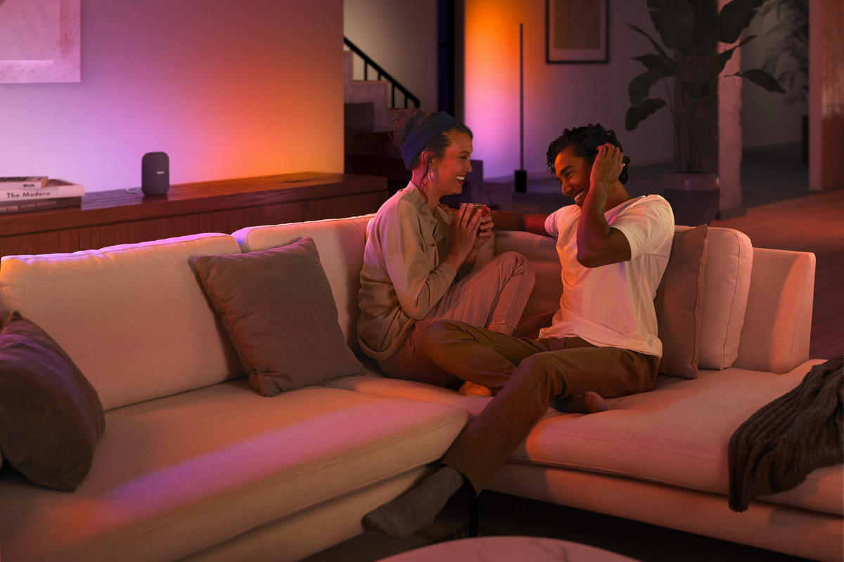 LED-STEHLEUCHTE - Schwarz, Design, Metall (11/11/145,80cm) - Philips HUE