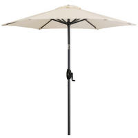 SONNENSCHIRM  180/180 cm  - Anthrazit/Naturfarben, Design, Textil/Metall (180/180cm) - Doppler