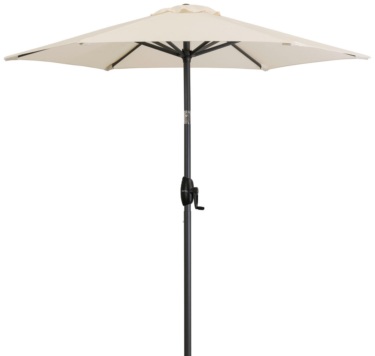 SONNENSCHIRM  180/180 cm  - Anthrazit/Naturfarben, Design, Textil/Metall (180/180cm) - Doppler