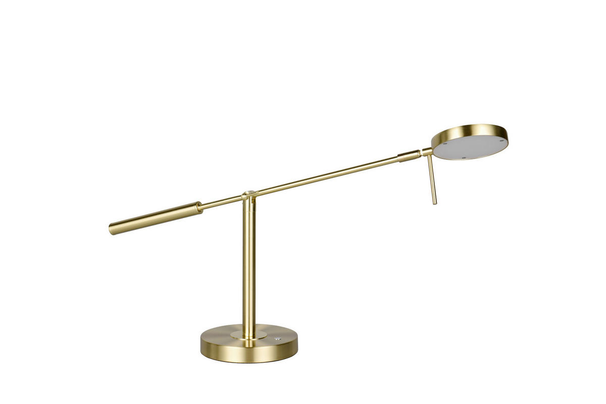 LED-TISCHLEUCHTE Monza 16/52 cm  - Messingfarben/Weiß, MODERN, Kunststoff/Metall (16/52cm) - Trio Leuchten