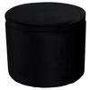 POUF Uni Schwarz 51/43/51 cm  - Schwarz, Design, Textil (51/43/51cm) - Livetastic