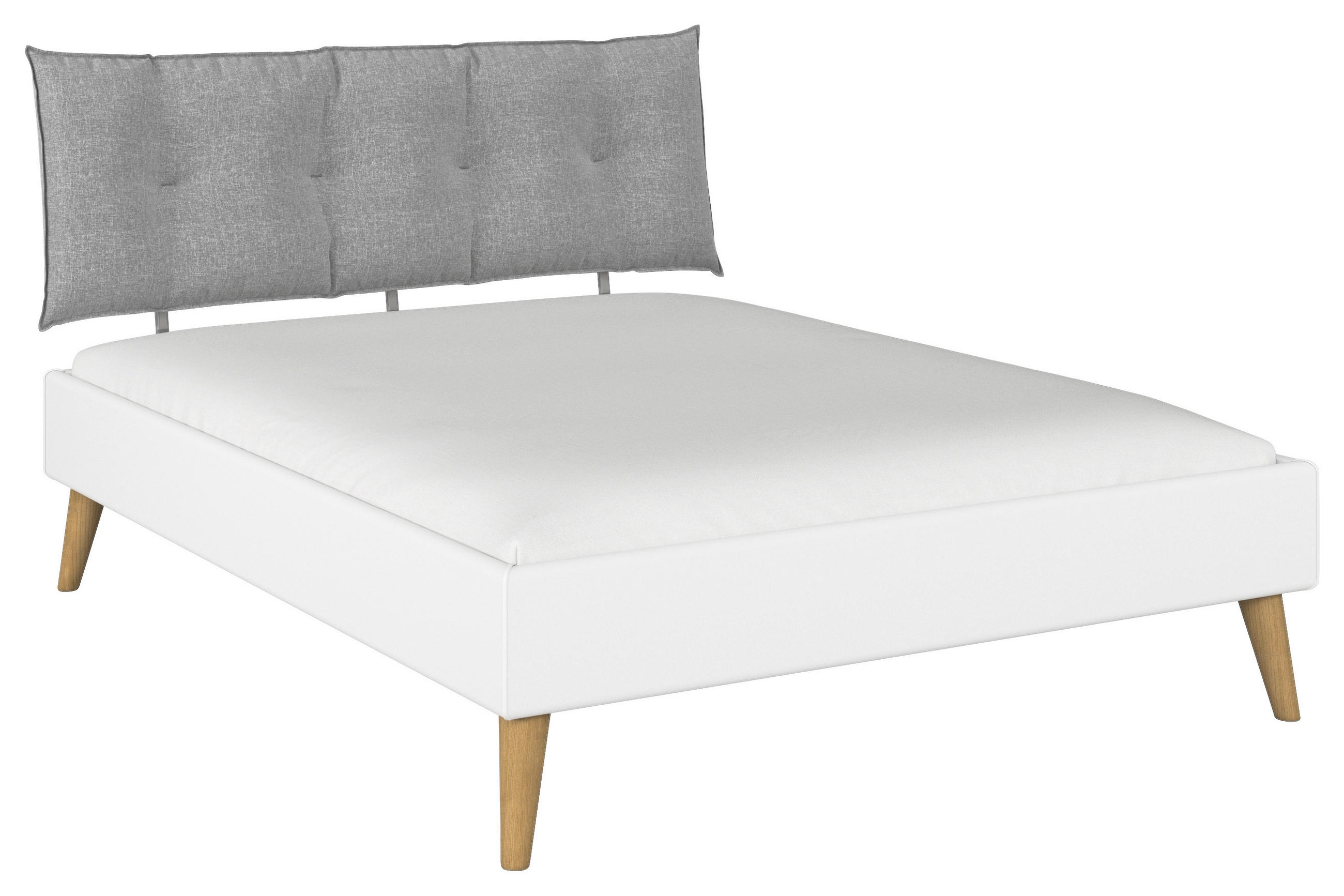 BETT 160/200 cm  in Weiß  - Wildeiche/Weiß, Design, Holz/Holzwerkstoff (160/200cm) - Carryhome