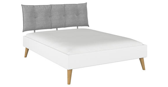 BETT 160/200 cm  in Weiß  - Wildeiche/Weiß, Design, Holz/Holzwerkstoff (160/200cm) - Carryhome