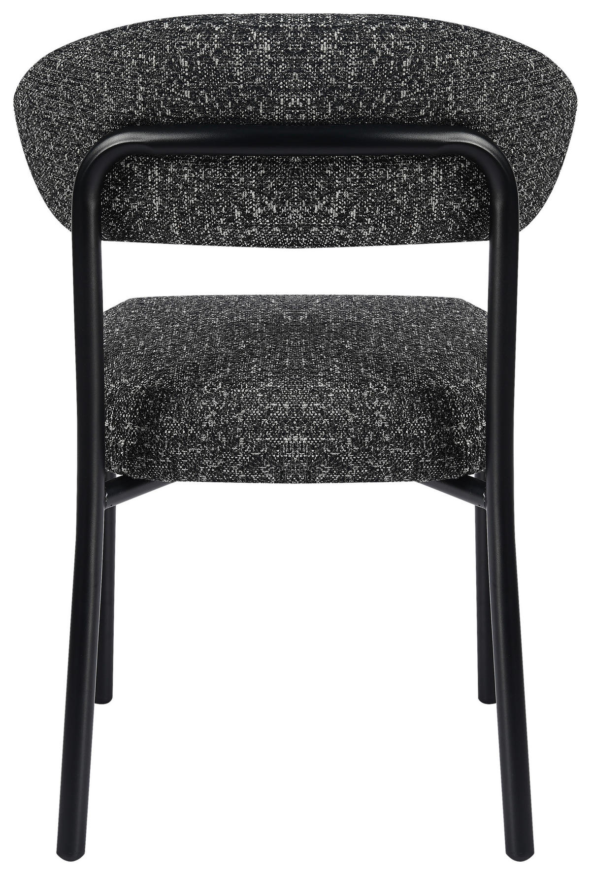 STUHL  Stoffauswahl Webstoff  Schwarz, Dunkelgrau  - Dunkelgrau/Schwarz, Design, Textil/Metall (56/82/58.5cm) - Milino