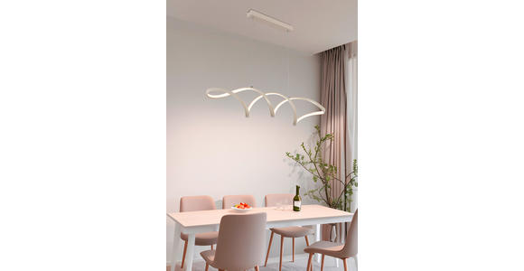 LED-HÄNGELEUCHTE 100/22/120 cm - Sandfarben, Design, Kunststoff/Metall (100/22/120cm) - Novel