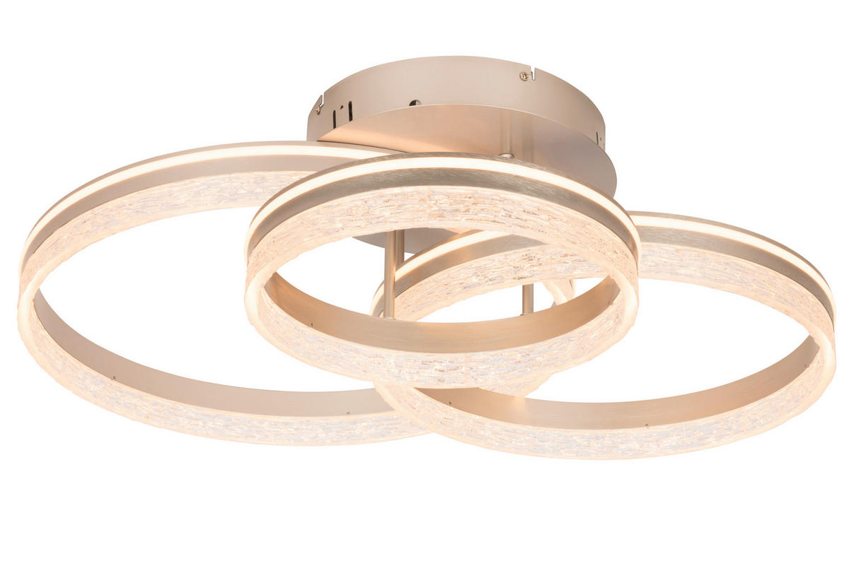 STROPNÍ LED SVÍTIDLO, 72/63/22 cm - cappuccino, Design, kov/plast (72/63/22cm) - Novel