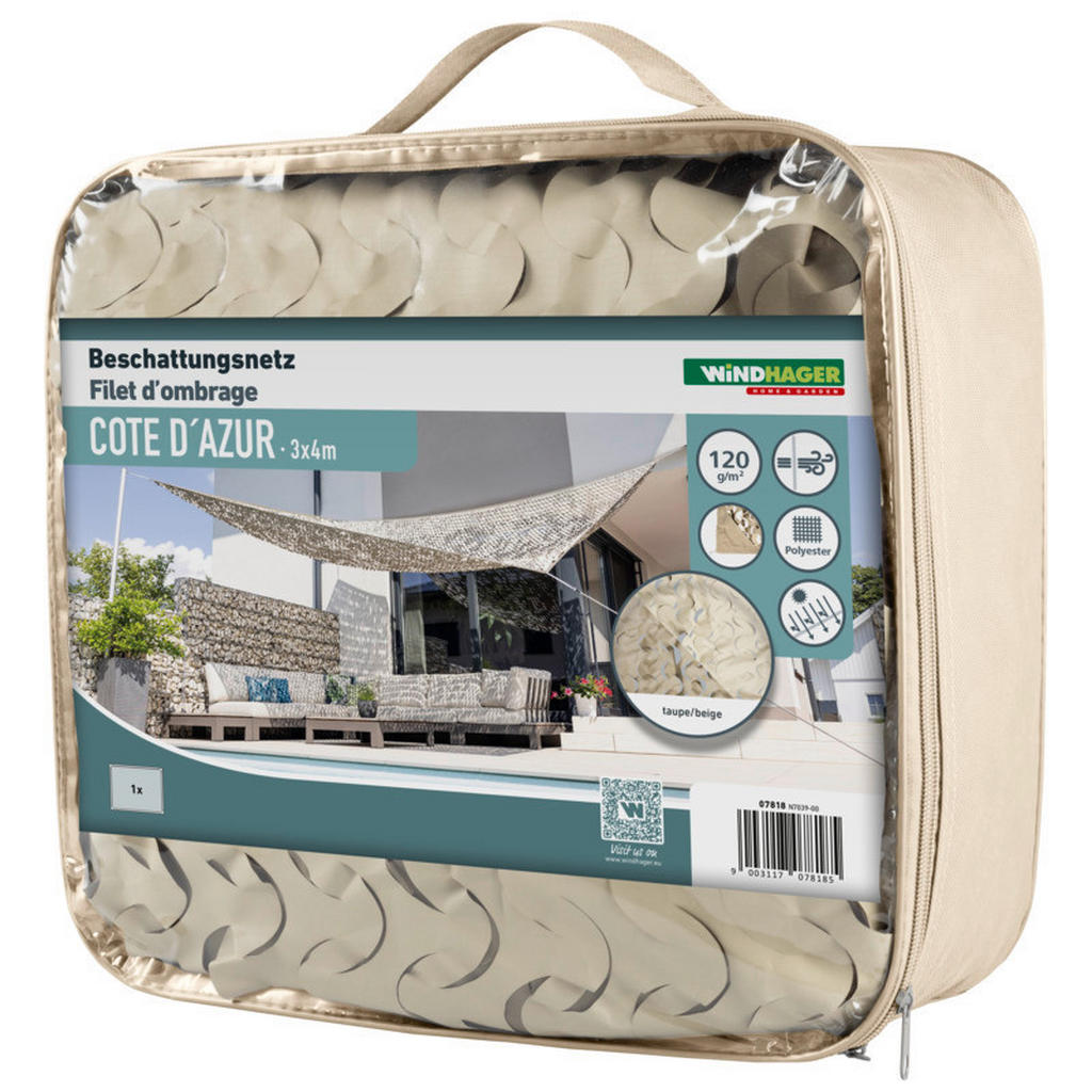 Sonnensegelzubehör Beschattungsnetz Cote D´azur