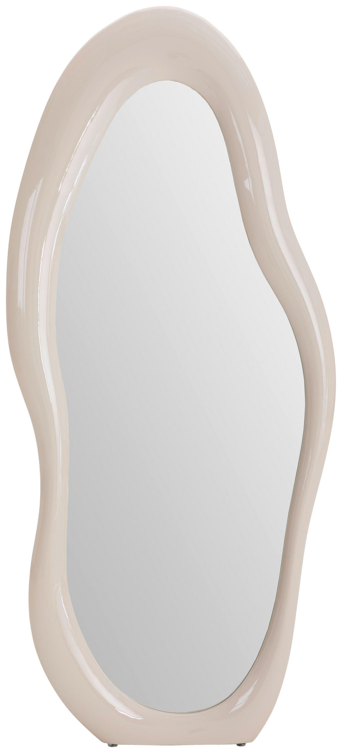 WANDSPIEGEL 80/180/5 cm    in Freiform  - Creme, LIFESTYLE, Glas/Holzwerkstoff (80/180/5cm) - Novel