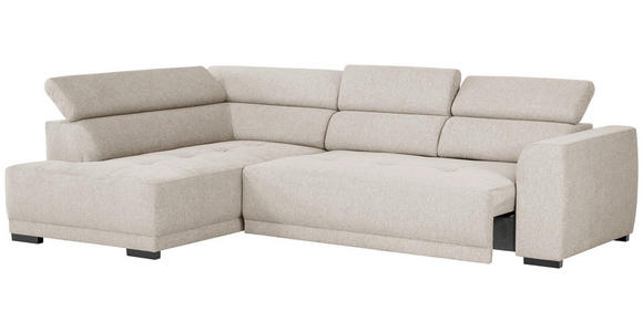 ECKSOFA Beige Struktur - Beige/Schwarz, Design, Kunststoff/Textil (205/284cm) - Xora
