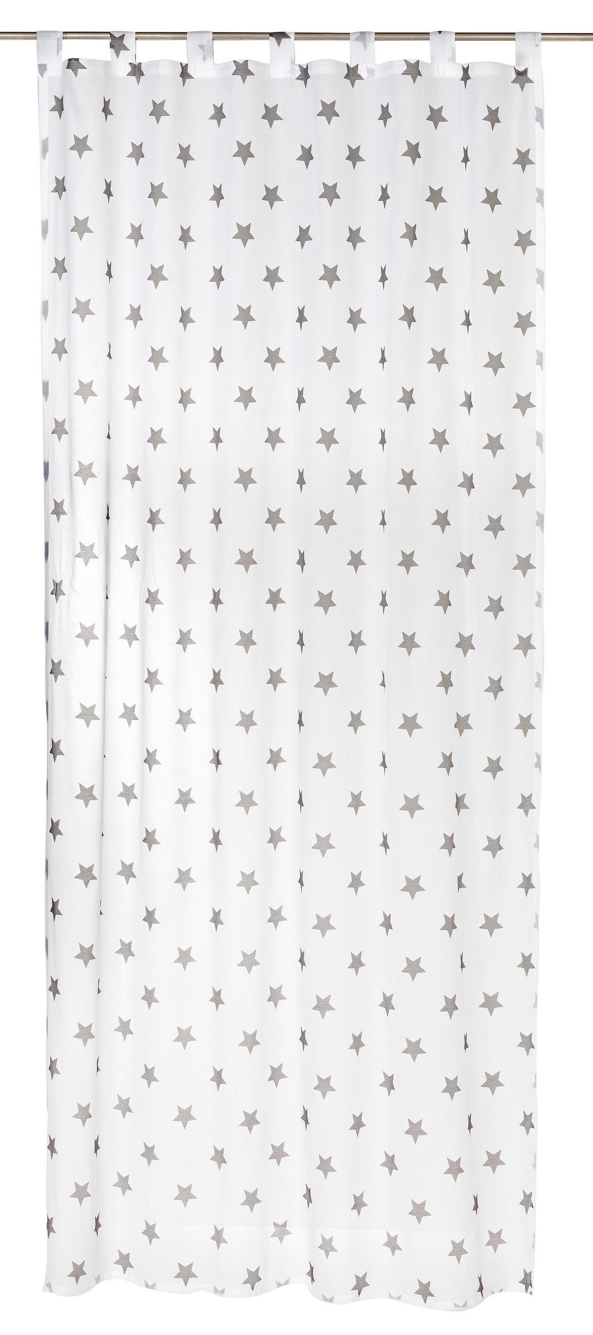 FERTIGVORHANG  halbtransparent   140/255 cm 2 Stück  - Schwarz/Weiß, Basics, Textil (140/255cm)