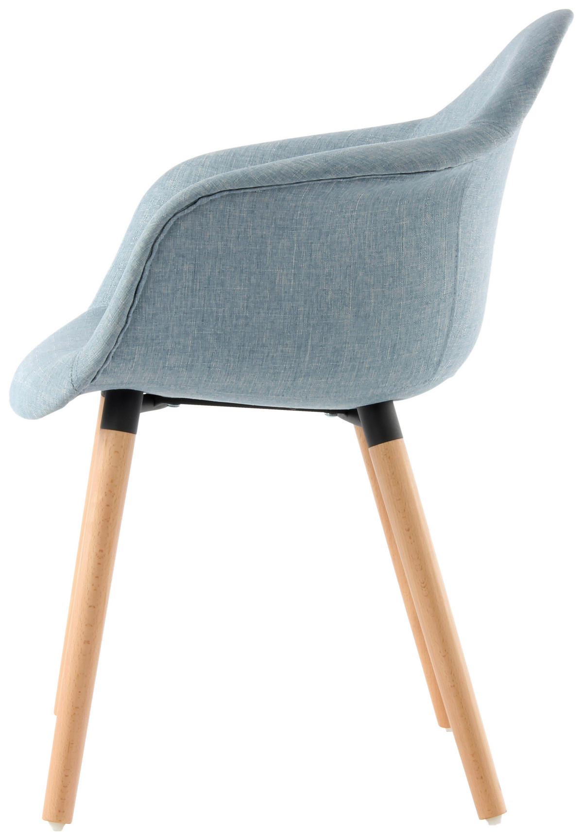 ARMLEHNSTUHL-SET 2 Stück  in Eisen  - Blau, Design, Holz/Kunststoff (62/80.5/64cm) - Kayoom