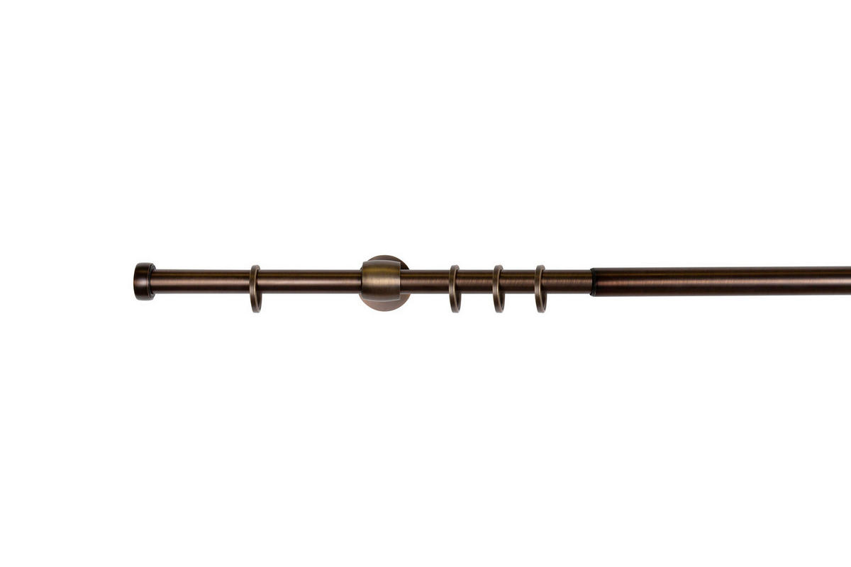 VORHANGSTANGENSET  210 cm  - Goldbraun, Basics, Metall (210cm)