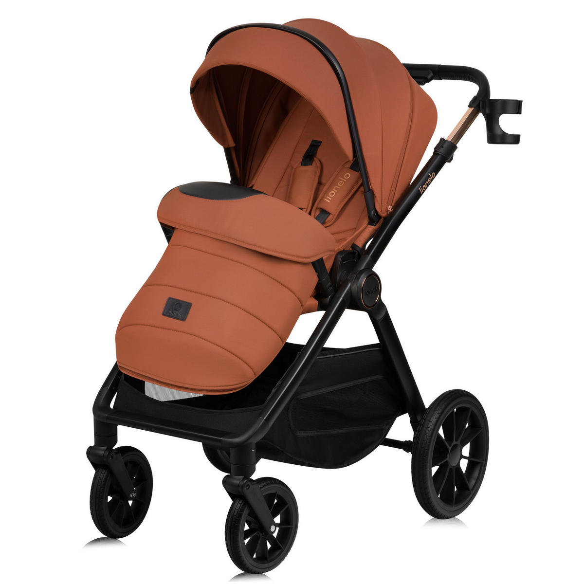 KINDERWAGENSET  LO-Layla 3in1  Brown Rust  - Cognac, Basics (94/62/115cm) - Lionelo