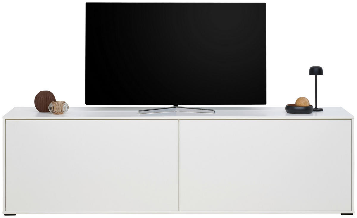TV-ELEMENT 179,1/52/40 cm Weiß  179,1/52/40 cm  - Weiß, Design, Holzwerkstoff (179,1/52/40cm) - home24