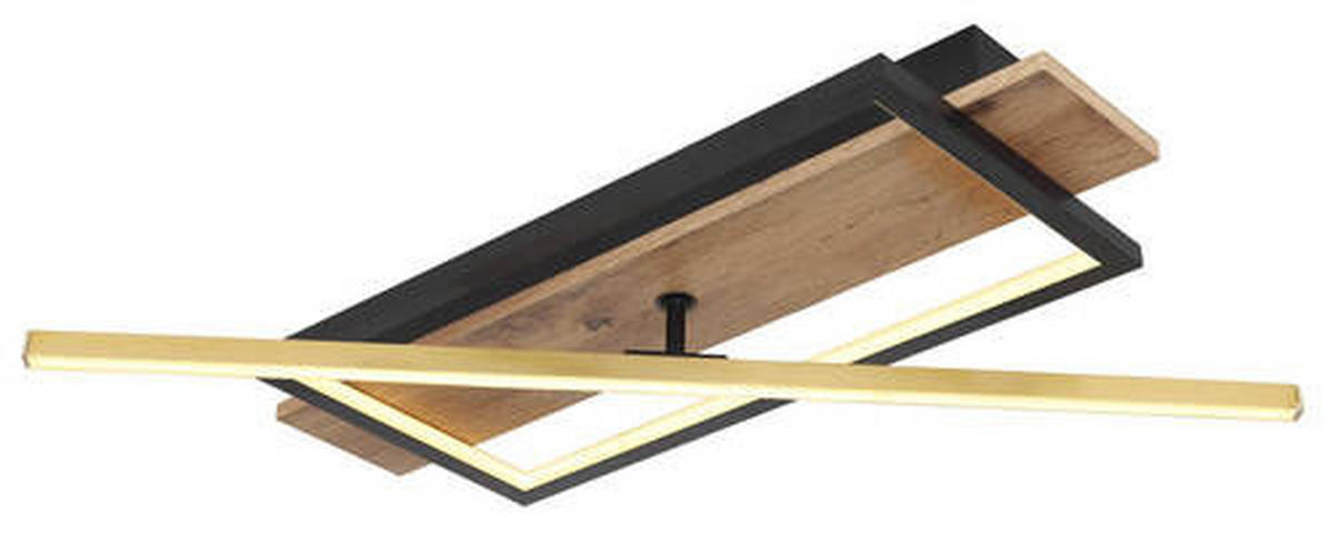 PLAFONIERĂ CU LED - opal/maro închis, Design, plastic/metal (60,5/20/9cm) - Globo