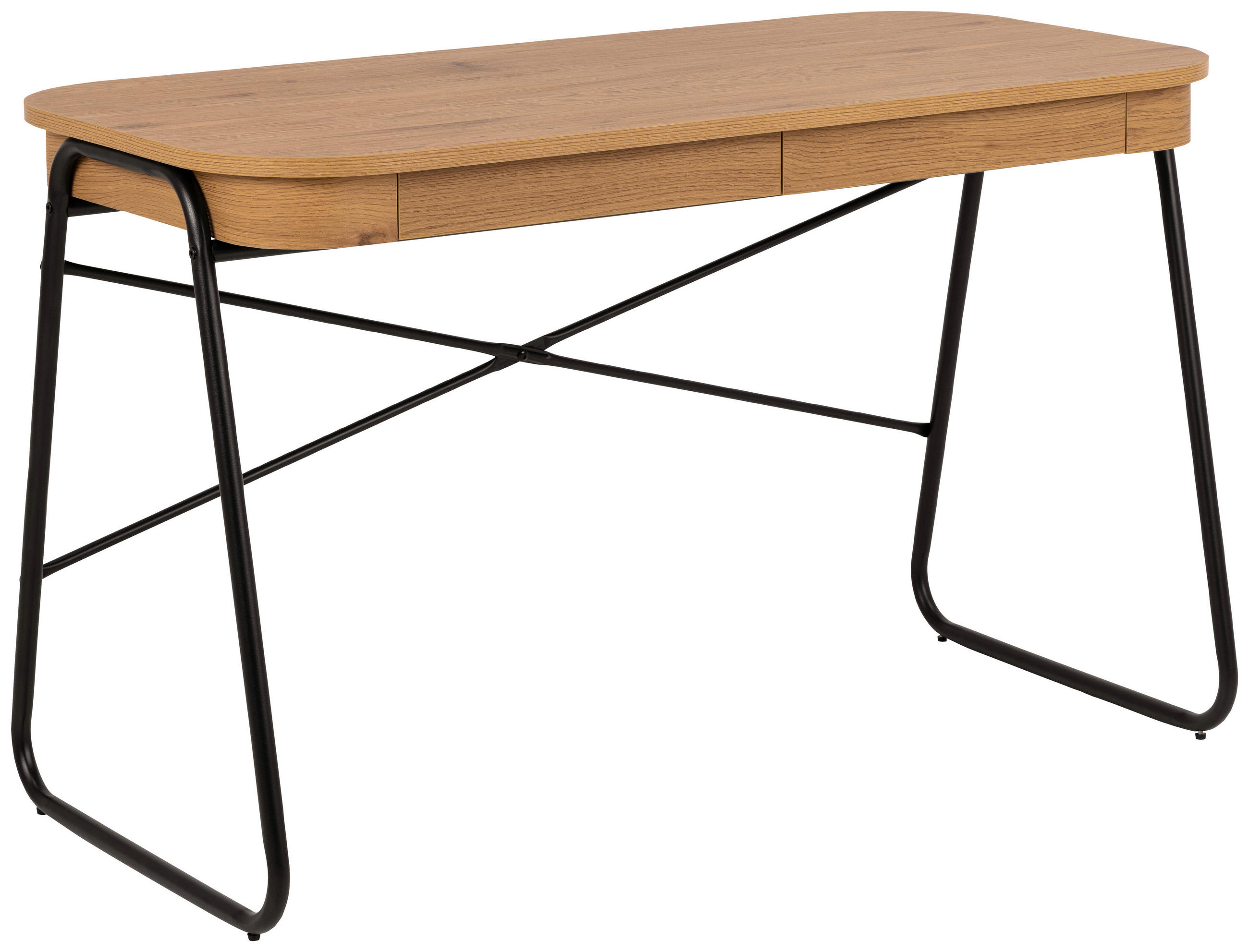 Birou, 120/60/75 cm, metal, material pe bază de lemn