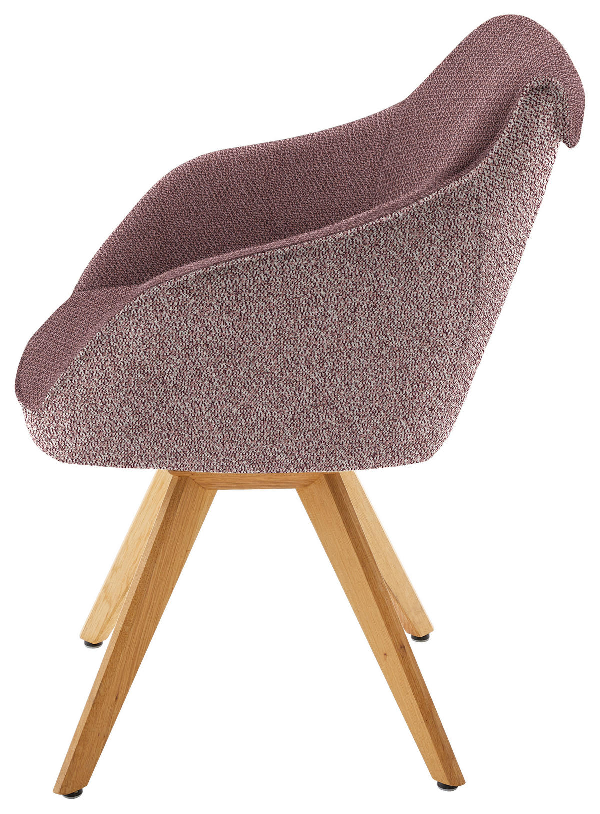 ARMLEHNSTUHL  in Flachgewebe  - Eichefarben/Altrosa, Design, Holz/Textil (60/84/68cm) - Koinor