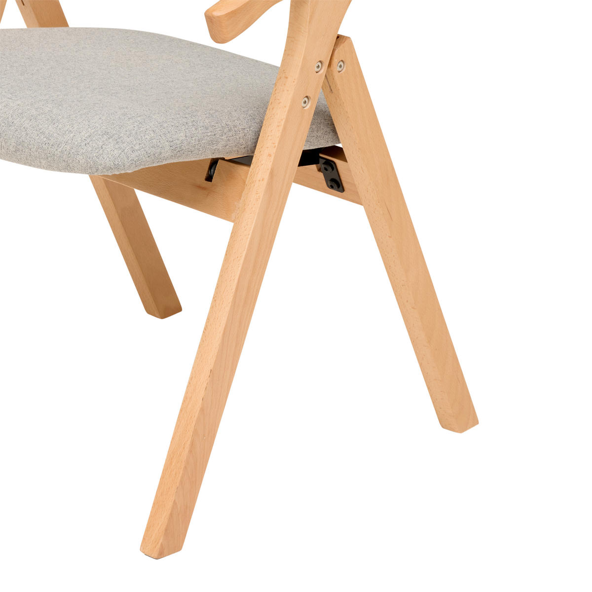 ARMLEHNSTUHL in Holz, Textil Grau  - Naturfarben/Grau, MODERN, Holz/Textil (53/78/47cm) - MID.YOU