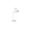 STOLNÍ LED LAMPA,  - bílá/hnědá, Basics, plast (36/13/23cm)