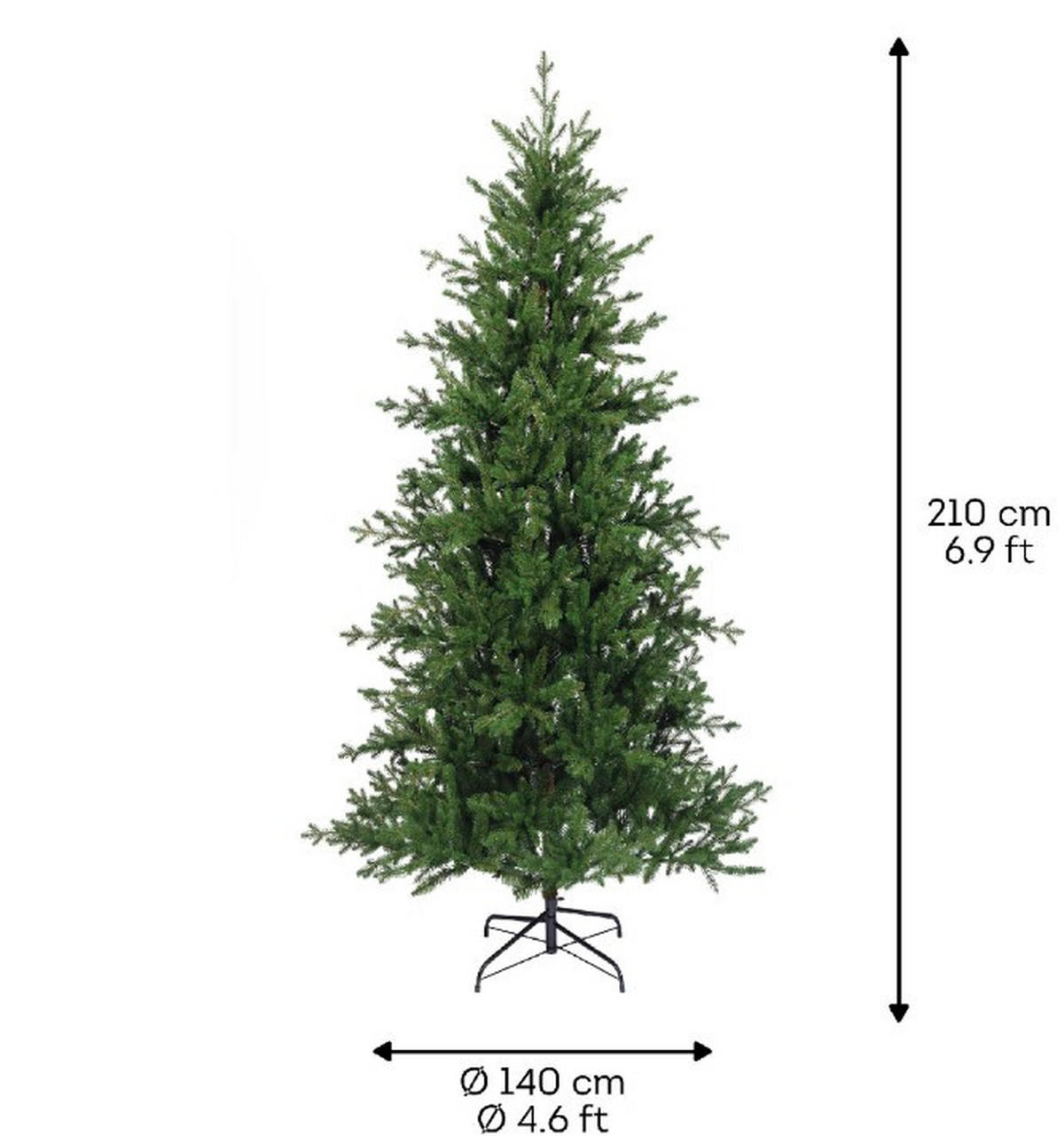 WEIHNACHTSBAUM  - Basics (140,00/140,00/210,00cm) - X-Mas