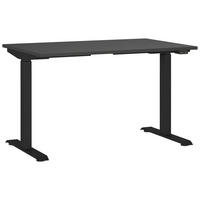 SCHREIBTISCH 120/80/72-120 cm Graphitfarben, Schwarz höhenverstellbar  - Graphitfarben/Schwarz, MODERN, Holzwerkstoff/Metall (120/80/72-120cm) - Germania