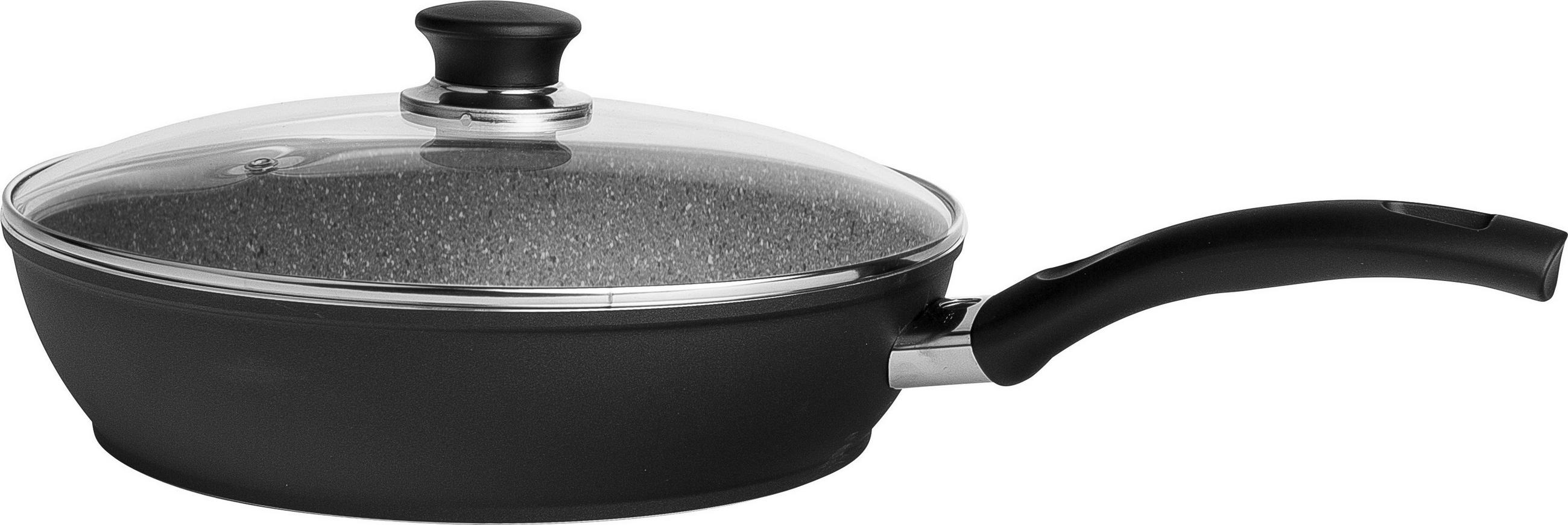 SCHMORPFANNE 28 cm  - Schwarz, Basics, Glas/Metall (28cm) - Ballarini