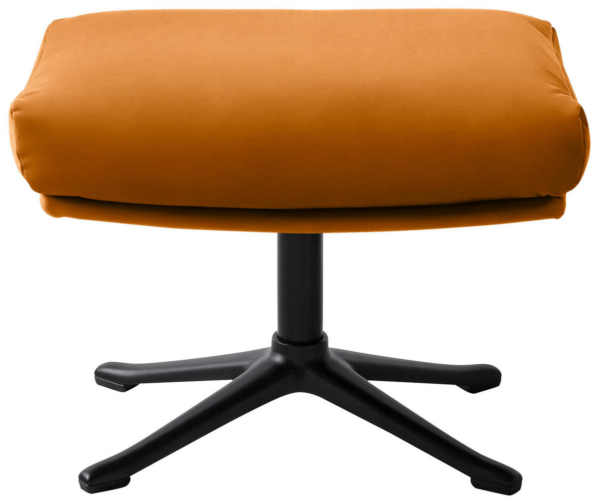 HOCKER in Textil Rostfarben  - Rostfarben/Schwarz, Design, Textil/Metall (51/37/41cm) - home24