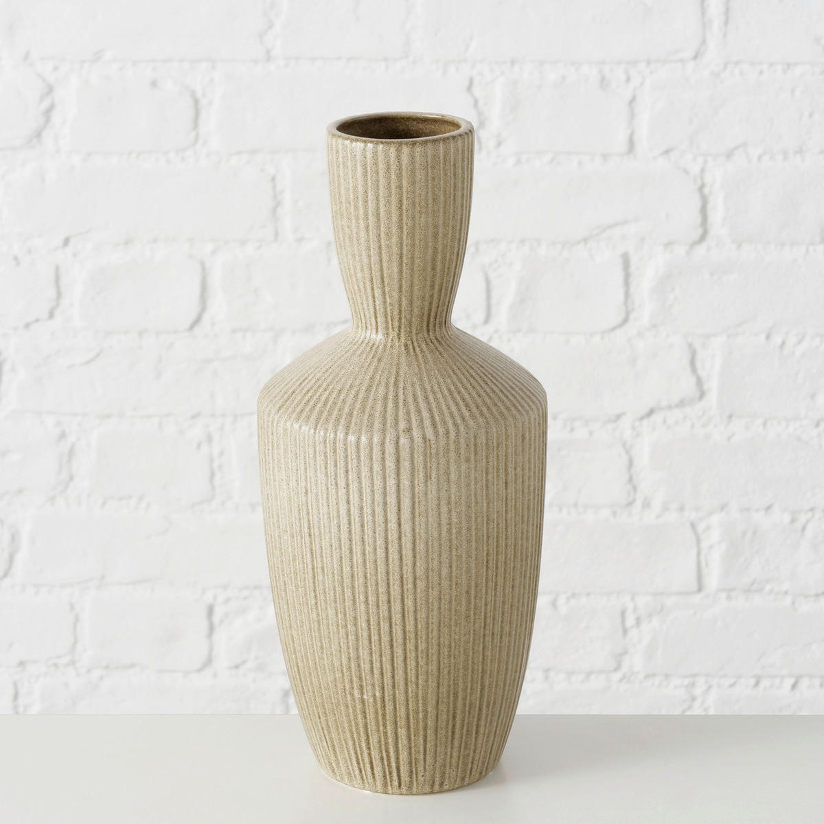 VASE  - Braun, Basics, Keramik (13/30cm) - Ambia Home