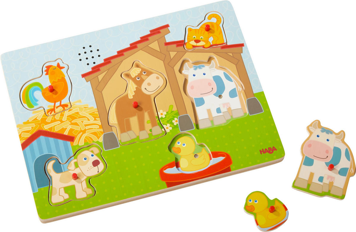 SOUND-GREIFPUZZLE - Multicolor, Basics, Holz/Holzwerkstoff (35/24cm) - Haba