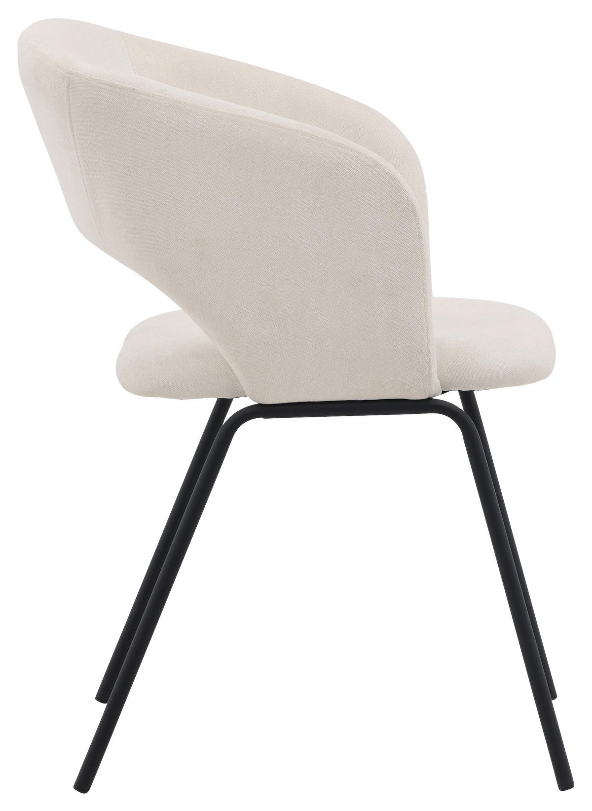 STOLSET 2 styck stål textilväv  - vit/svart, Design, metall/textil (66/86/66cm) - Livetastic