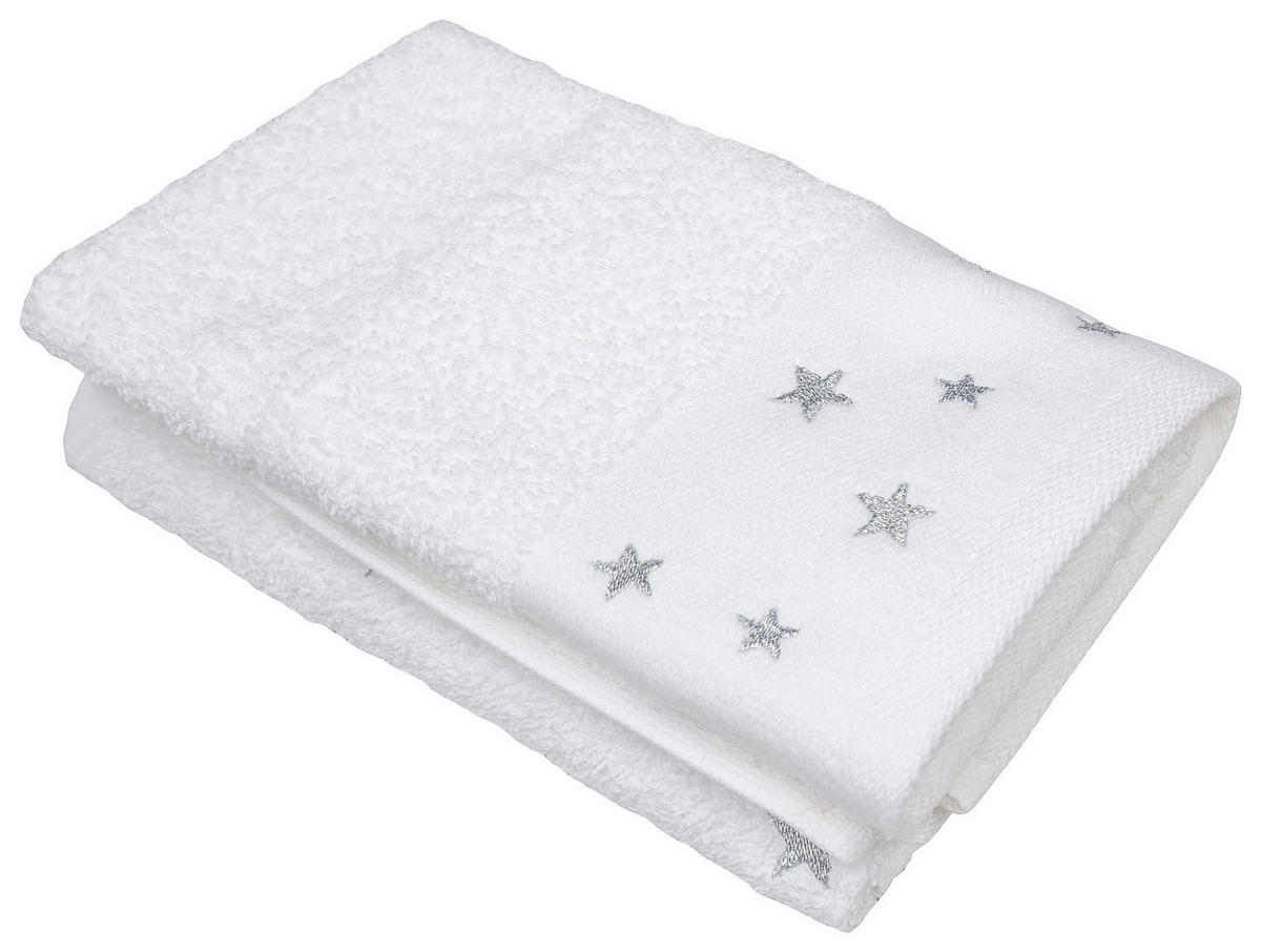 UTERÁK PRE HOSTÍ, 30/50 cm, strieborná, biela - biela/strieborná, Konventionell, textil (30/50cm) - X-Mas
